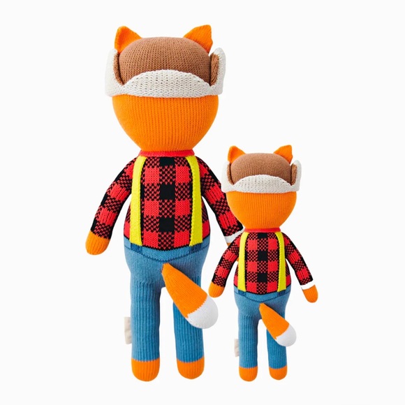 Cuddle + Kind Wyatt the Fox Little 13inch knit toy - Picture 2 of 8